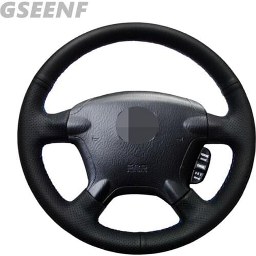 Car Accessories Steering Wheel Cover For Honda CR-V CRV 2002-2006 Black Hand-stitched Comfortable Genuine Leather