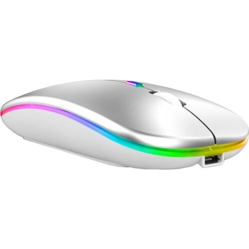 2.4G Wireless Mouse RGB Bluetooth-Adaptation Silent Laptop Gaming Mouse Gamer Computer LED Backlit Mice Rechargeable Mouse