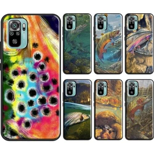 Rainbow Trout Fishing Skin For Xiaomi Redmi Note 9 7 8 10 Pro Note 9S 8T Cover For Redmi 9C 9 9T 6A 7A 8A 9A Case