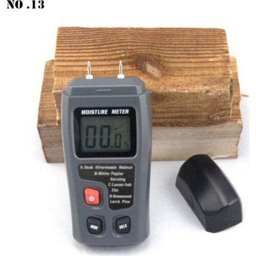 Digital Wood Moisture Meter Two Pins Wood Hygrometer Moisture Tester Timber Damp Detector LCD Display Humidity Tester Hygrometer