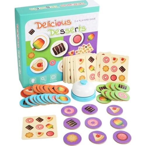 Baby Puzzle Toy Delicious Desserts Pairing Battle Game Family Parent-Child Interactive Toys Table Game Reaction Speed Training