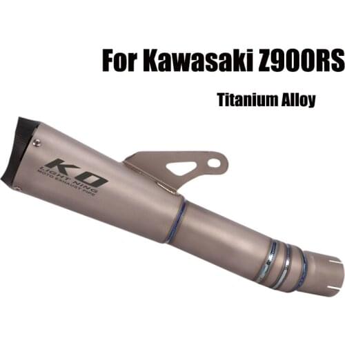 For Kawasaki Z900RS Titanium Alloy Exhaust System Pipe Connect Link Tube Middle Mid Pipe Muffler End Tips Slip On Motorcycle