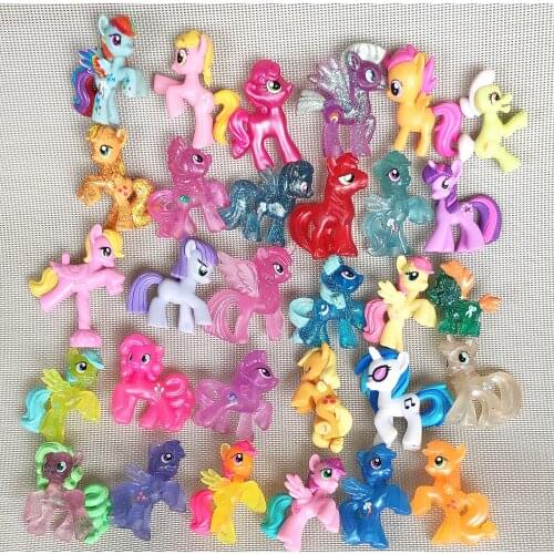 Cartoon Rainbow Unicorn Rainbow FiM Blind Bag Wave horse pvc unicorn cute ponis action figures dolls for girl birthday gift