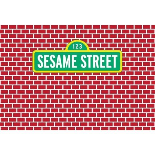 Sesame Street Background For Photography Red Brick Wall Backdrop For Baby Shower Youtube Videos Children Birthday Party Decor