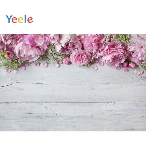 Yeele White Wooden Board Flowers Blossom Photography Backgrounds Planks Texture Portrait Baby Photo Backdrops For Photo Studio