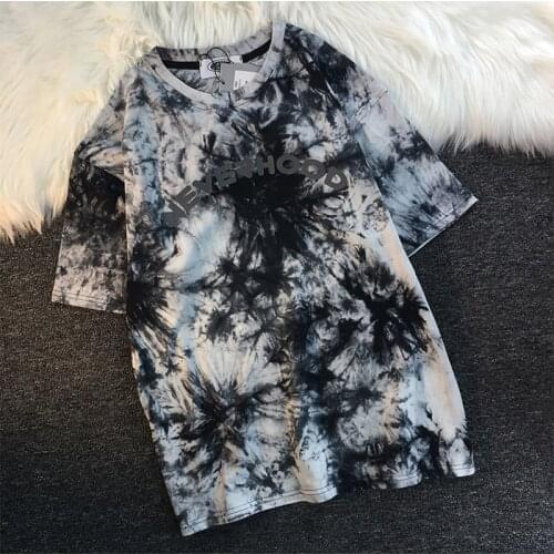 T-shirt Summer Short-Sleeved for Men Round Neck Printing Mens Fashion Loose Cotton All-match Style INS BF