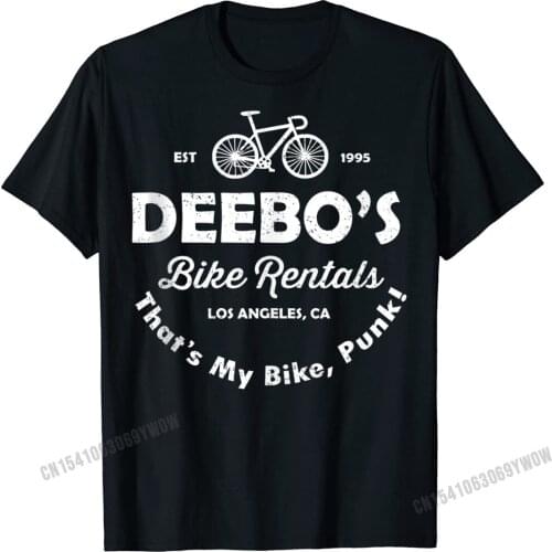 Deebos Bike Rentals Bike Rider Funny Gift Camisas Top Design Men T Shirts Wholesale Harajuku Cotton Tops Shirts Group