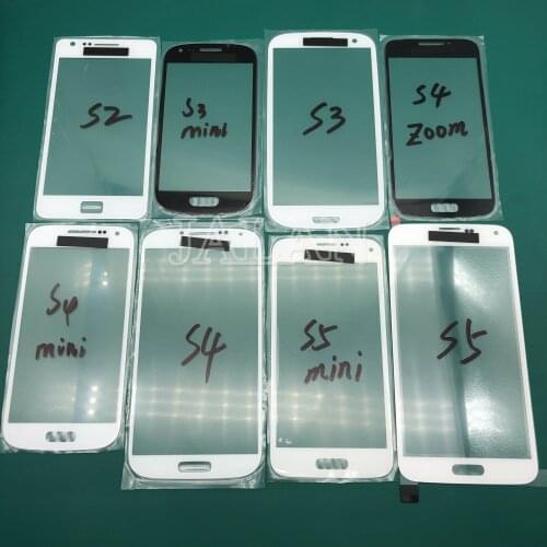 JALAN 5pcs For Samsung S4/ S4 mini/ S4 Zoom Front Glass Touch i9500 i9190 C101 cracked glass replacement touch screen repair