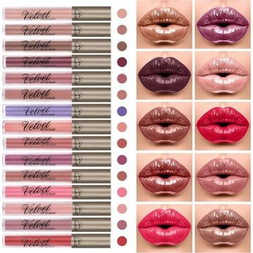 Color Castle lip makeup velvelt matte lip gloss waterproof long lasting 16 color liquid lipstick pencil shimmer lip tint HF054