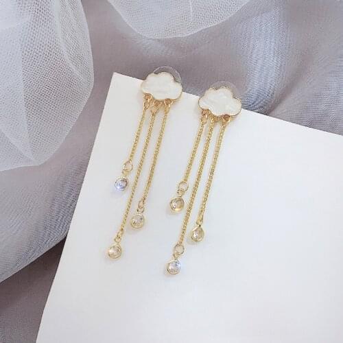 Fashion Creative Clouds Rain Shape Earrings Sweet Girl Women Personality Beautiful Jewelry Accessories Boucles D Oreille Femme