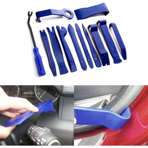 12 Pcs Car Audio Maintenance kit Auto Trim Stereo Repair Panel Remover Pry Bar Car Dash Radio Door Trim Panel Clip Tools set