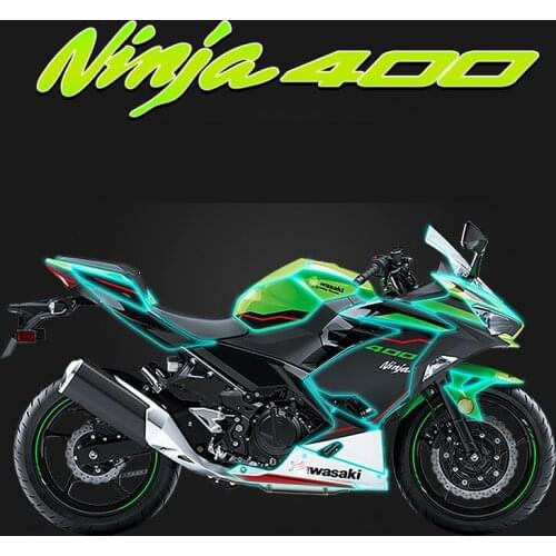 Motorcycle Tank Pad Protector Sticker The whole car TPU transparent Protection Scratch Decal Gas For Kawasaki NINJA400 NINJA 400