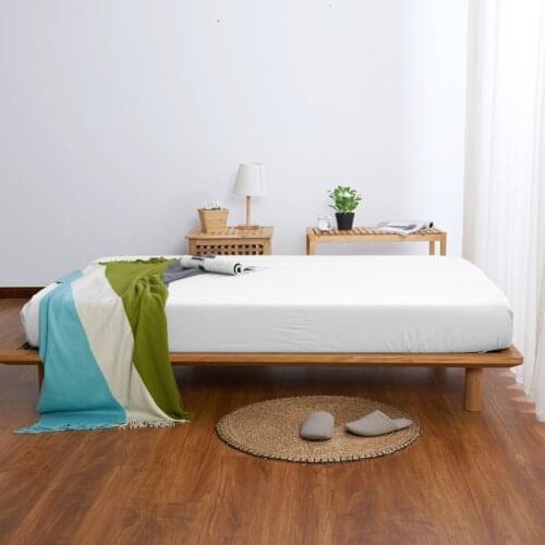 Solid Fitted Sheet Skin Friendly Fabric Bed Sheet With Elastic Band Mattress Covers Multi Size Cover Customizable