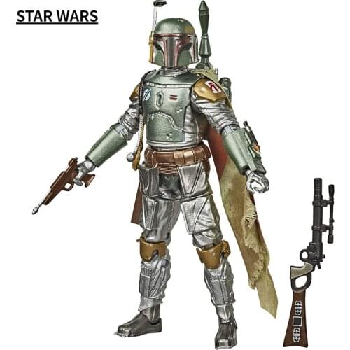 Original STAR WARS The Black Series Carbonized Collection Boba Fett Toy Figure with Gun From Hasbro E9927
