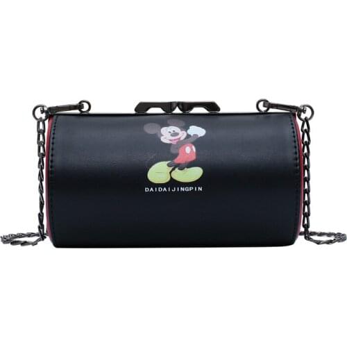 Disney Mickey mouse autumn shoulder messenger bag female fashion chain small round bag coin lady minnie Mobile phone bag
