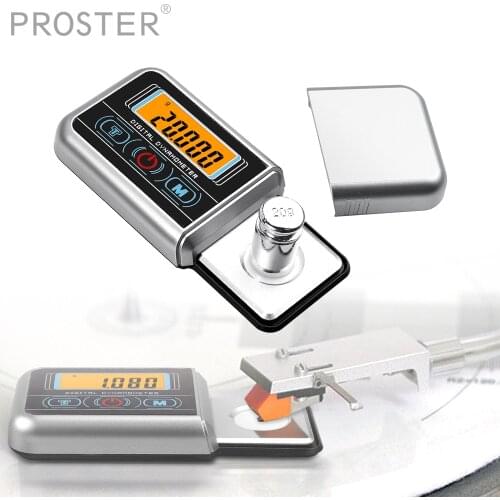 PROSTER 0-100g Precision Record Level Turntable Stylus Digital Cartridge Stylus Tracking Force Scale Gauge 0.005g Resolution