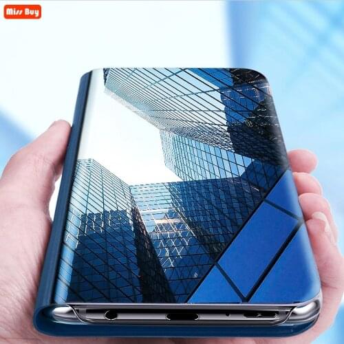 Luxury Mirror Flip Smart Cover for OPPO F19pro Reno5 Reno 5F A94 A54 4G A74 5G Find x3 Reno 5 5G Realme GT Coque Stand Fundas