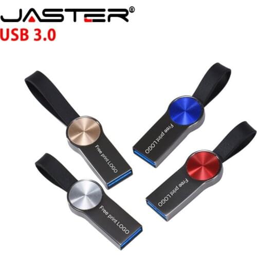 JASTER USB 3.0 Flash Drives Fashion High Speed 32GB 64GB 128GB Metal Waterproof Usb Stick Pen Drive Free shipping customer logo