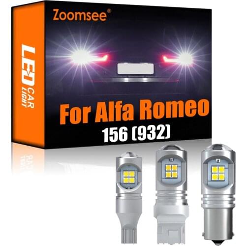 Zoomsee 2Pcs White Reverse LED For Alfa Romeo 156 (932) 1998-2005 Canbus Exterior Backup Rear Tail Bulb Light Vehicle Lamp Kit