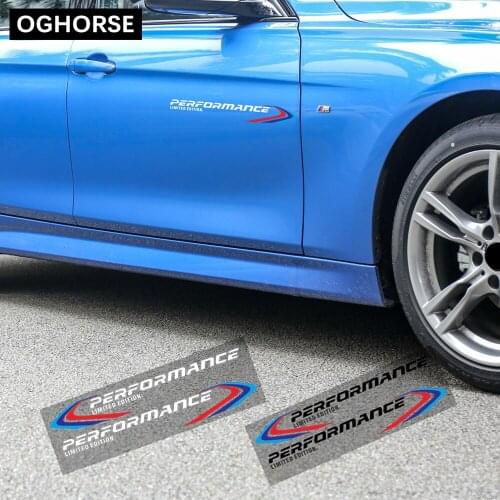 2X Car Styling New M performance Door Side Body Stickers Decal For BMW E46 E90 E60 E39 F30 F34 F10 E70 X5 F15 G20 F20 E87 Z4 X6
