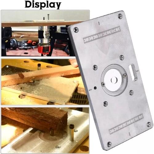 235mmx118mm Aluminum Router Table Insert Plate For Woodworking Engraving Machine