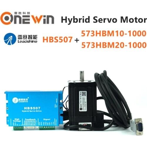 Leadshine HBS507+573HBM10 573HBM20 nema23 3 Phase Hybrid Servo Closed Loop with 3m cable