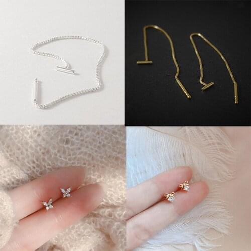 925 Sterling Silver Pin Butterfly Style Gold and Silver Pendant Earrings, Add Charm, New Year Gift