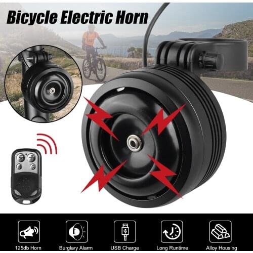 Accolmile Electric Bike Bell Electronic Horn Handlebar Bicycle Bell Remote Control Locking USB Charging Alarm Cycling Equipment