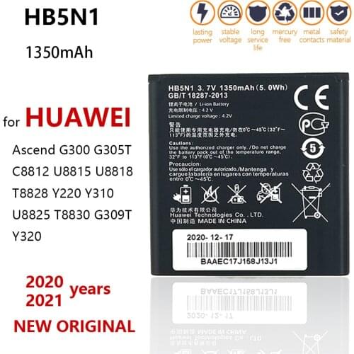 100% Original HB5N1 Battery 1350mAh For Huawei Ascend G300 G305T C8812 U8815 U8818 T8828 Y220 Y310 U8825 T8830 G309T Y320 tools