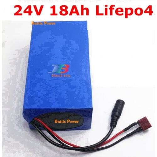 24V 18AH24v Electric Bicycle LIFEPO4 500w 800w PVC Case 24v Lithium Scooter Electric Bike Battery Pack + BMS Charger