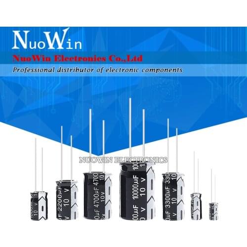 10V Aluminum Electrolytic Capacitor 100UF 220UF 330UF 470UF 680UF 1000UF 1500UF 2200UF 3300UF 4700UF 10000UF