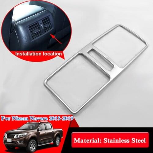 Car Styling Stainless Steel For Nissan Navara NP300 D23 2017-2019 Rear Outlet Sequins Internal Decorations Cover Car Stickers