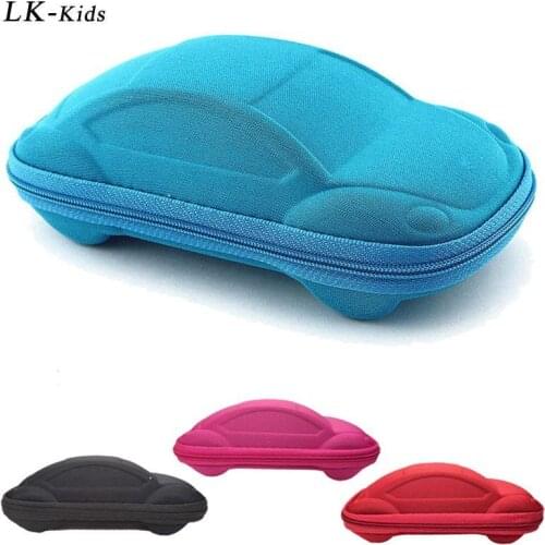 LongKeeper Fashion Blue Black Red Pink Car Case Boys Girls Sun Glasses Case Sunglasses Protection Cover Cute Strage Box For Kids