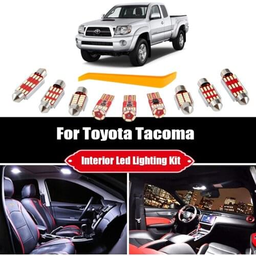 For Toyota Tacoma 1995-2020 Canbus Vehicle LED Interior Dome Map Light License Plate Lamp Kit Car Lighting Accessories