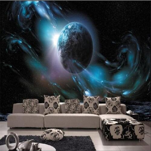 Photo wallpaper Cosmic sky 3D ceiling wallpaper KTV bar restaurant mural living room wallpaper
