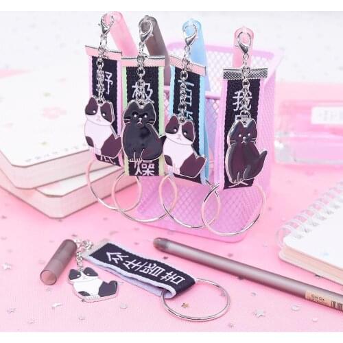 30 pcs/lot Kawaii Cat Pendant Gel Pen Cute 0.5mm Black Ink Neutral Pens Promotional Gift Stationery School Supplies