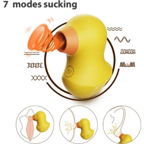 New 7 Mode Sucking Vibrator Duck Vibration Sucker Oral Licking Blowjob Clitoris Stimulator Nipple Tongue Adult Sex Toy for Women