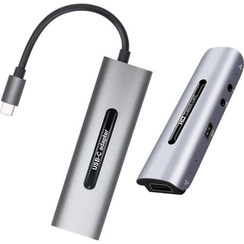 4K Loop Type C Video Capture Card USB 2.0 HDMI-compatible Game Grabber Record Box for PS4 DVD Camcorder Camera PC Live Streaming