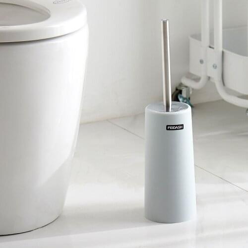 Portable Toilet Brush Holders Set Durable Type Lavatory Brush Plastic Toilet Borstel Bathroom Accessories