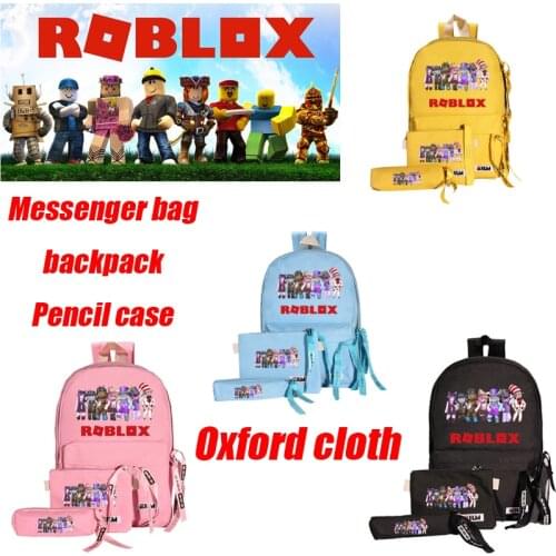 2020 new 3pcs/set Kid Child Schoolbag Roblox Backpack Schoolbag Cool Waterproof Schoolbag Roblox Student School Bag Kid Toy Gift
