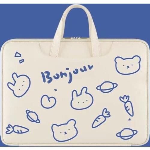 2021 New Cute Cartoon Printing Laptop Bag Fore Apple Macbook Lenovo Huawei 13.3/14/15.6 Inch Shockproof Storage Notebook Handbag