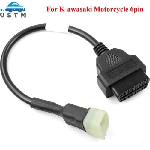 2021 Newest for Motorcycle Motobike OBD2 Connector For Ka-wasaki 6pin Moto OBD OBD2 Extension cable