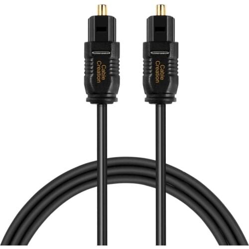 Optical Digital Audio Cable,Thin Fiber Optic Toslink Gold Plated S/PDIF Cord for Home Theater,Sound Bar,TV,PS4,Xbox,Game Console