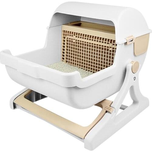 Semi-automatic cleaning cat litter basin Cat open urine Basin