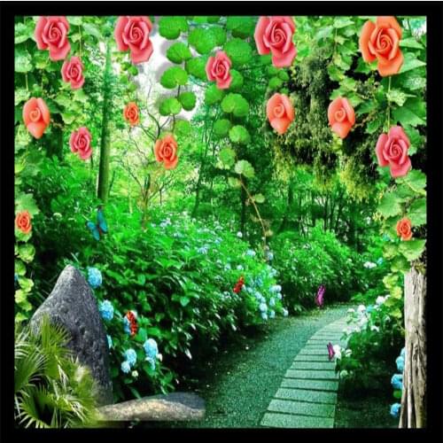 Custom 3D Photo Wallpaper Home Improvement 3D Wall Stickers Living room Bedroom landscape 3D Background Wall