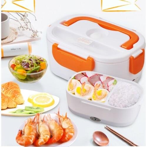 12/110/220V Portable Electric Heated Lunch Box Bento Boxes Car Food Rice 95AC