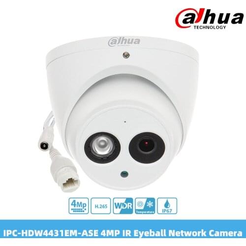Dahua IPC-HDW4431EM-AS 4MP IR Eyeball Network Camera H.265 & H.264 2.8mm 3.6mm 6mm Fiexed Lens IP67 IK10 Built-in Mic