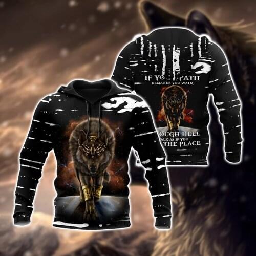 Beautiful Wolf King 3D Printed Unisex Deluxe Hoodie Men Sweatshirt Streetwear Zip Pullover Casual Jacket Tracksuit KJ-0231