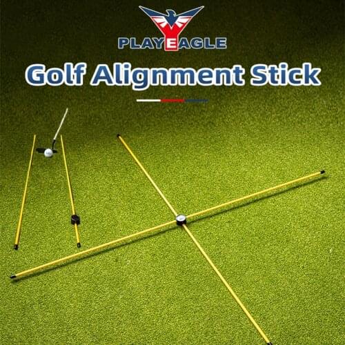 Correct Ball Direction Golf Swing Alignment Training Stick Cross Shape Fiberglass Practise Rods Aid Tool Golfing Accessories