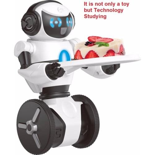 WLtoys F1 2.4G RC Robot Toys 3-Axis Gyro Intelligent Gravity sensor Restaurant Server Balance Remote Control Smart Baby Figure